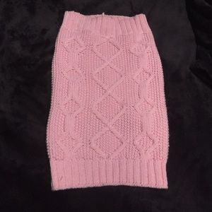 Pink Knitted Dog Sweater